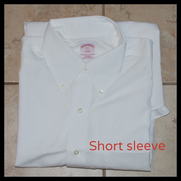 MENS - dress shirt - White / Short Sleeve