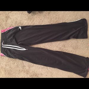 Black and pink puma sweat pants