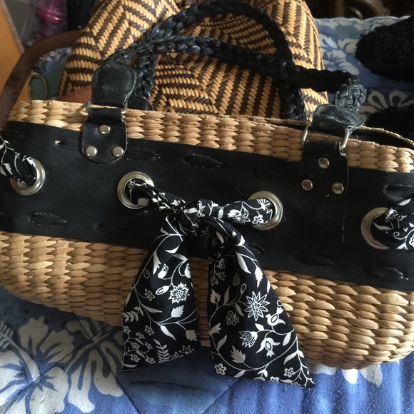 Leather Hawaiian Strawbag~
