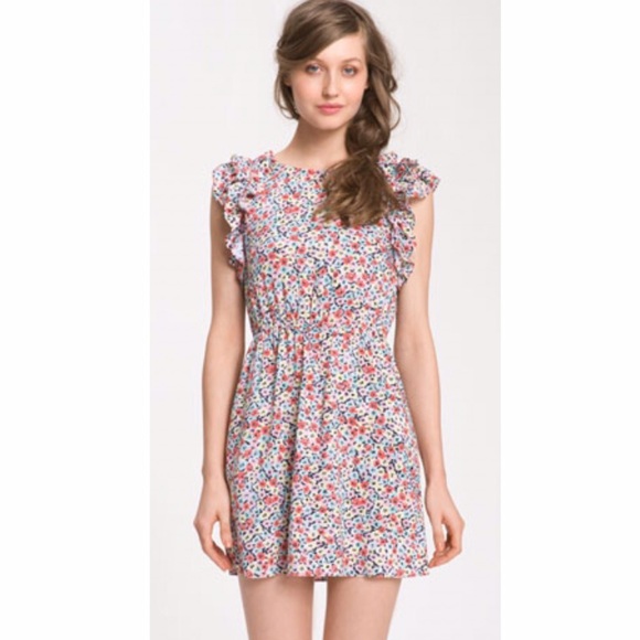 BCBG generation ruffle sleeve floral dress/tunic