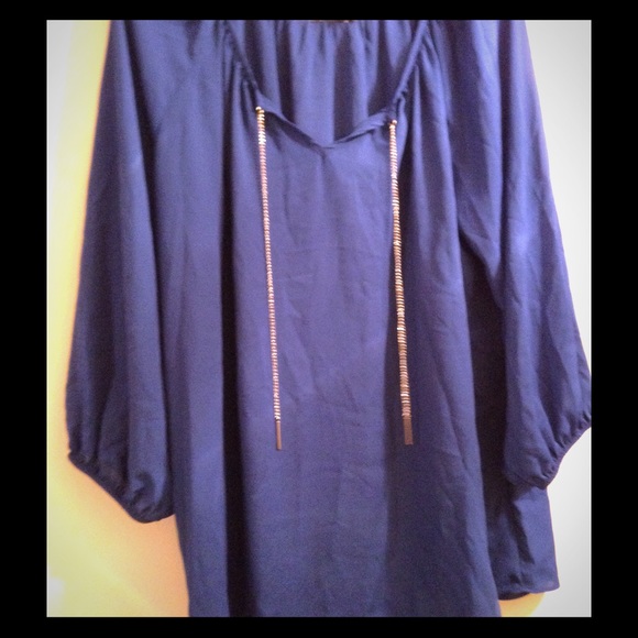 Dark Purple Blue Blouse