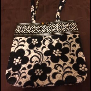 Black and white tote