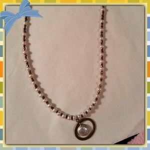 16-19" Silpada copper and gold "pearl" necklace