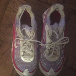 Pink,yellow, and purple Sneakers