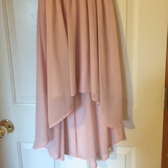 Pink High-Low Dress - Picture 3 of 4