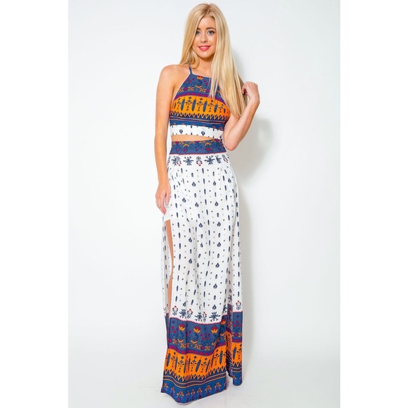 LOWEST "Tyger" Printed Crop Top & Skirt Set - Picture 2 of 4
