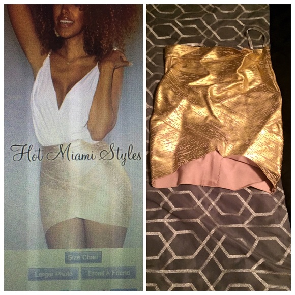 Gold bodycon skirt BRAND NEW