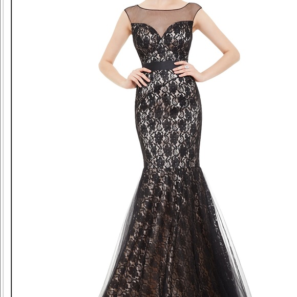 New evening dress with lace details