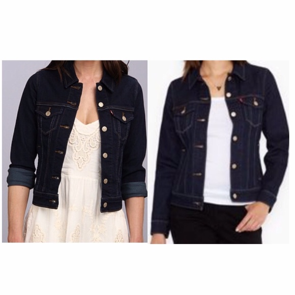 Levi's dark wash denim trucker classic jacket NWT