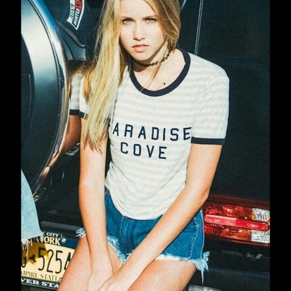 Brandy Melville Paradise Cove striped shirt