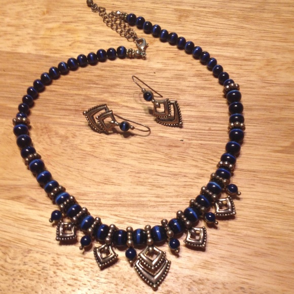 Necklace and earrings