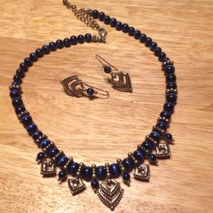 Necklace and earrings