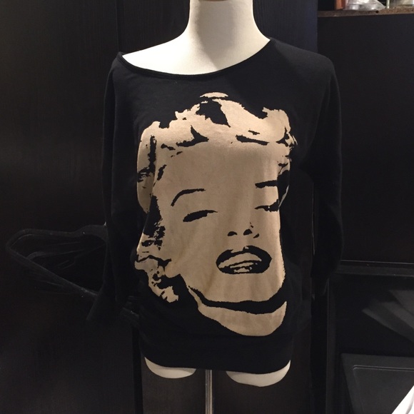 Black off the shoulder sweater
