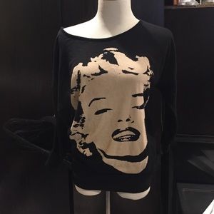 Black off the shoulder sweater