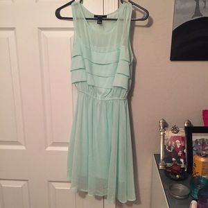 Tiffany blue shear dress