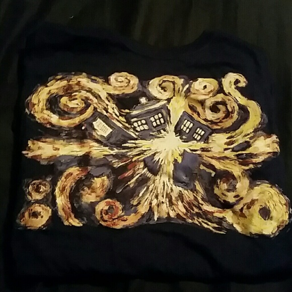 Doctor Who Tardis Vincent Van Gogh T Shirt