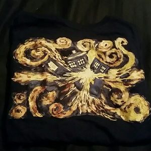 Doctor Who Tardis Vincent Van Gogh T Shirt
