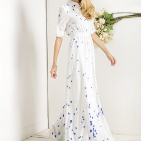 Long sleeves maxi dress