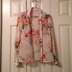 Floral Button Up Blouse