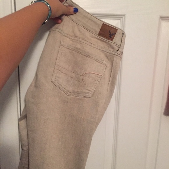 Tannish/gold jeans