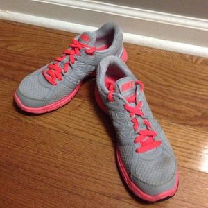Grey and pink nike