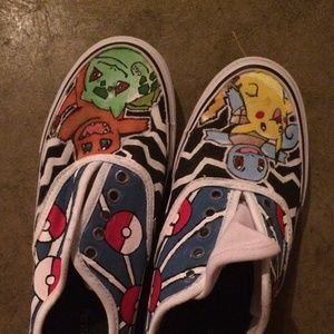Pokemon painted shoes