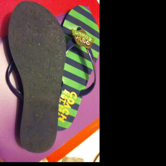 Coach Poppy striped flip flop sandal - Picture 2 of 4