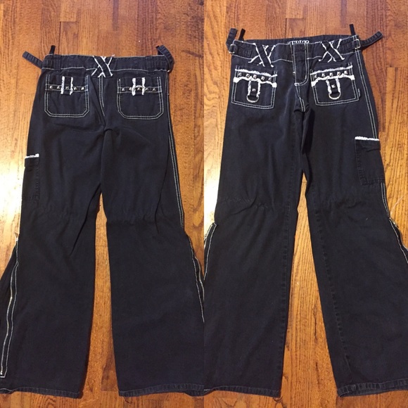 black and white tripp pants