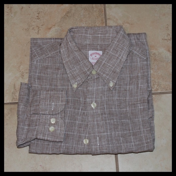 MENS dress shirt - brown plaid