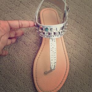 Silver sandals