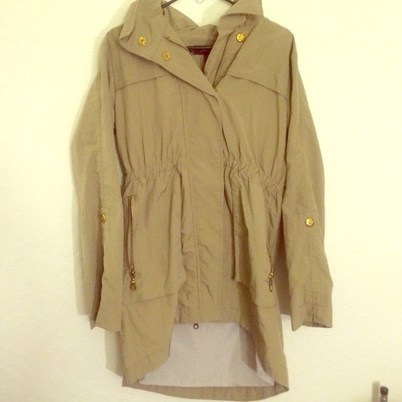 Seven7 Jackets & Blazers - Khaki parka with concealable hood