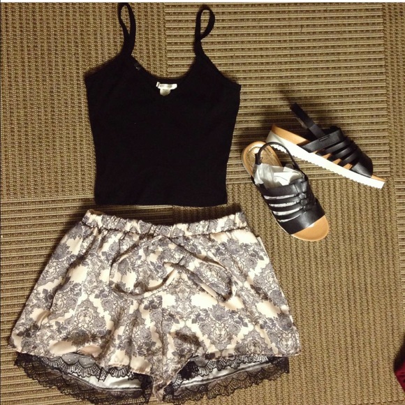 Boho lace shorts