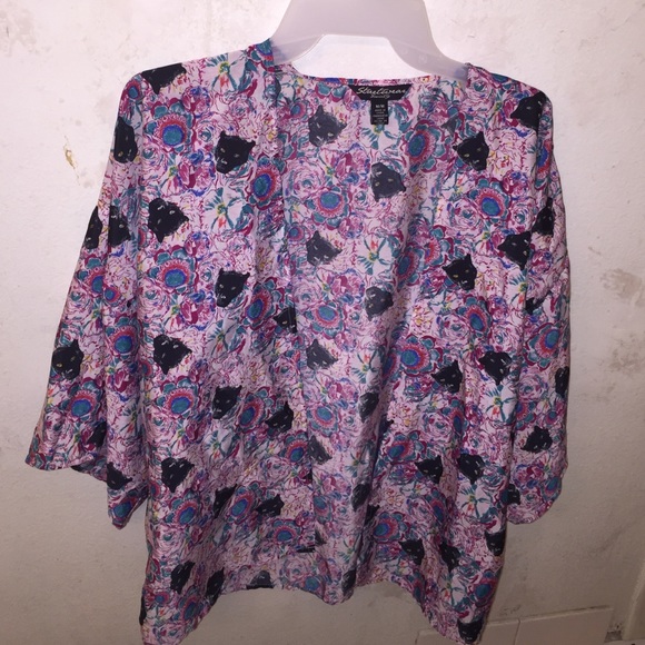 a silk cardigan
