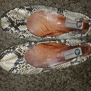 Snake skin flats
