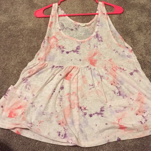 Pink and Purple Babydoll Tank
