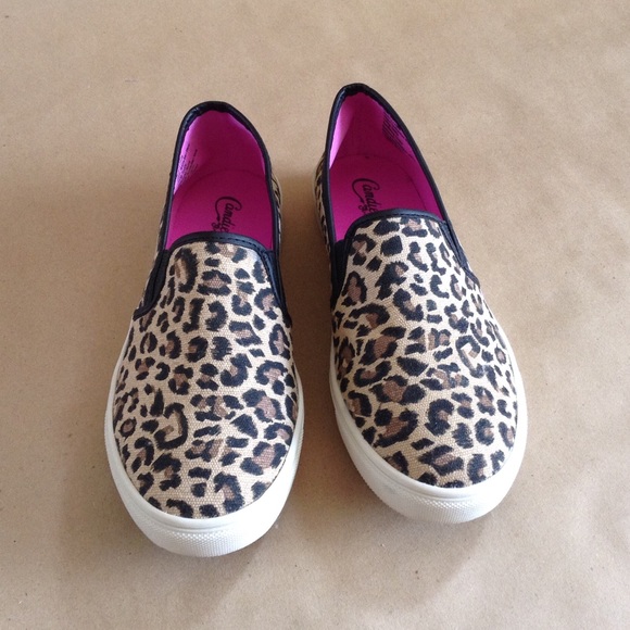 Leopard slip ons