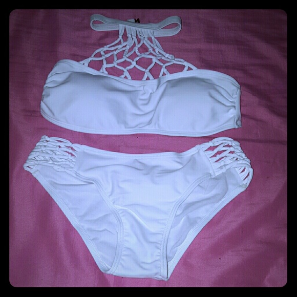 White Swimwear Suit Push up