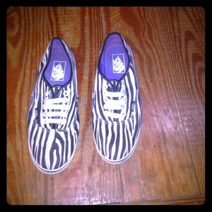 Zebra Print Low Cut Vans
