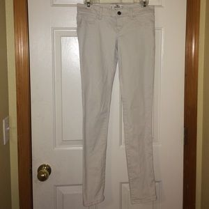 White/Khaki Hollister Jeggings