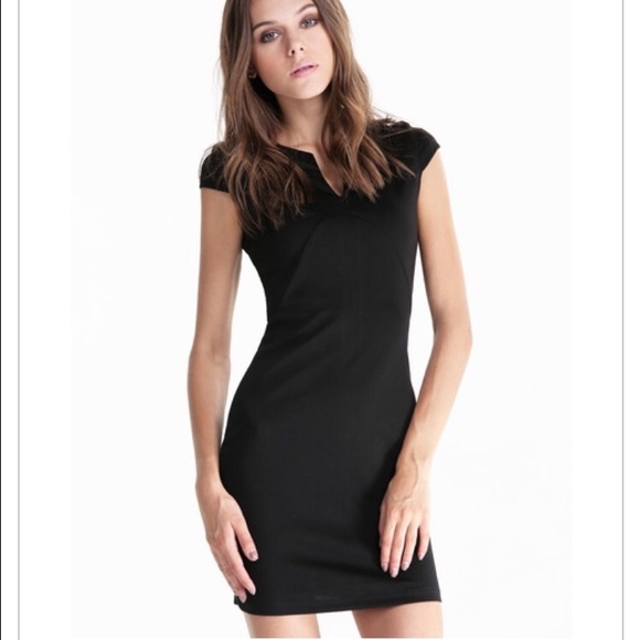 V neck little black dress