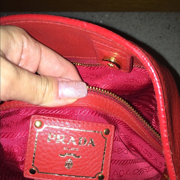 Authentic red Prada hobo bag - Picture 2 of 4