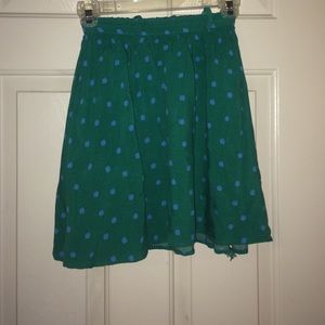Blue Polka Dot Skirt from Xhilaration