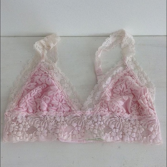 pink lace bralette
