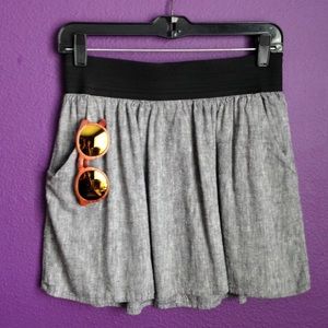 Denim High Waisted Skirt