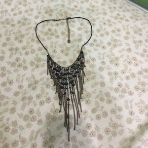 Blue-green cascading necklace