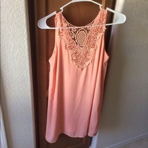 ❌SOLD! Peach Lace Dress