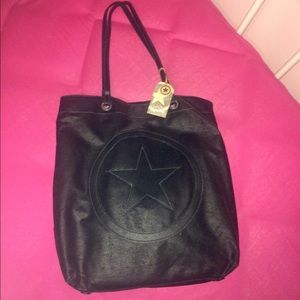 CONVERSE leather tote