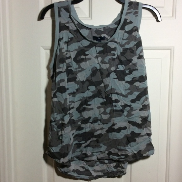 GAP Light Blue Camo Tank Top