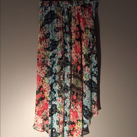 Floral High-Low Skirt - Picture 2 of 2