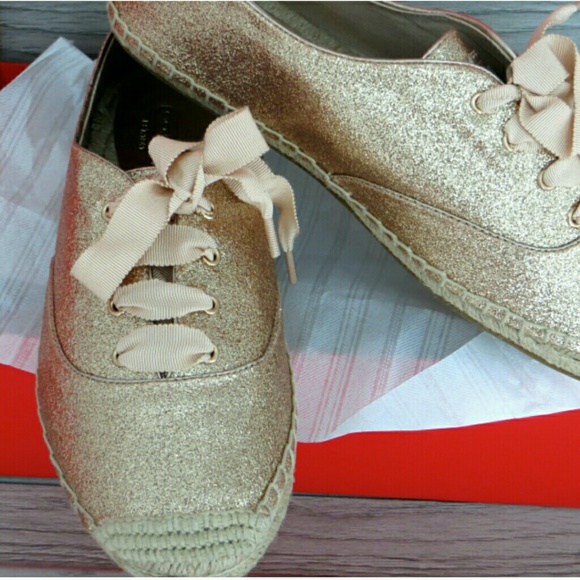* COACH * RAMIRA GLITTER ESPADRILLE SHOES - Picture 2 of 4